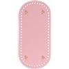 PATIKIL Fondo per Borse Pelle Pu 9,8x4,7 Pollici, Base Ovale Tappetino Fondo per Borsa Uncinetto con Fori e Chiodi, per Borse Fai da Te, Borse a Tracolla, Borsette, Rosa