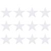 QUARKZMAN 12Pz Stelle Termoadesive, Toppe Ricamate a Cucire Stelle, Toppe Decorative Riparazioni Applicazioni per Artigianato Fai da Te Zaini Borse Cappello Abbigliamento, 82mm Bianco