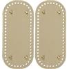 PATIKIL Fondo per Borse Pelle Pu 8.7x3.9 Pollici, 2Pz Base Ovale Tappetino Fondo per Borsa Uncinetto con Fori e Chiodi, per Borse Fai da Te, Borse a Tracolla, Borsette, Oro
