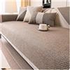 QOEUIUJ Copridivano in Morbida Cotone e Lino Lavabile, Copri Divano Antiscivolo da 1/2/3 Posti for Divani Componibili, Sofa Protezione for Mobili a Forma di L/U(caffè,45x45 pillowcover)