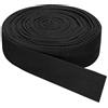 QUARKZMAN Nastri in Sbieco Twill, 10M x 30mm Nastro di Cotone in Tessuto Rotolo Nastro a Spina di Pesce Fettuccia per Abbigliamento Accessori Borse Cucito Fai da Te Rilegature, Nero