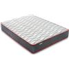 beloBed Materasso 105x190 cm Altezza 18 cm. con Memory Foam Alto Comfort. Reversibile Doppia Faccia. Rigidità Media. Multistrato Traspirante. Nucleo in Schiuma HR ComfortFusion