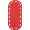 PATIKIL Fondo per Borse Pelle Pu 8.7x3.9 Pollici, Base Ovale Tappetino Fondo per Borsa Uncinetto con Fori e Chiodi, per Borse Fai da Te, Borse a Tracolla, Borsette, Rosso