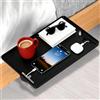 FuxFuis Mensola Comodino per Letto, Vassoio Clip-on Regolabile per Letto, Scaffale da Comodino da Letto con Foro per Cavo, Scaffale Organizer da Appendere Rimovibile per Riporre Telefono, Libri, Tazza