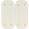 PATIKIL Fondo per Borse Pelle Pu 8.7x3.9 Pollici 2Pz Base Ovale Tappetino Fondo per Borsa Uncinetto con Fori e Chiodi, per Borse Fai da Te, Borse a Tracolla, Borsette, Beige
