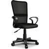 TRESKO® Sedia da Ufficio Sedia da scrivania Girevole con braccioli, Regolabile in Altezza, Sedile Imbottito, Sedia ergonomica, pistone Approvato SGS