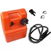 Saarwebstore Serbatoio portatile 12/25l con tubo di benzina, sfera di pompaggio+attacco motore compatibile con Mercury Yamaha Suzuki, Honda Tohatsu Johnson Evinrude Serbatoio per barca (25l
