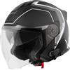 Bogotto H586 BT Illus Casco jet Bluetooth, nero opaco/grigio, M