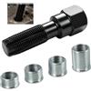 GaxmLou 5 PCS Set di riparazione, filettatura di candele di accensione, kit di riflessatura, in acciaio al vanadio cromato, filettatura M14 X 1,25, con 4 inserti, per riflessione di culasse e manutenzione aut