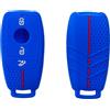 OTMIK Custodia in silicone per la copertura della chiave dell'auto adatto per Mercedes-Benz A C E S Classe G GLC CLE CLA GLB GLS W177 W205 W213 Accessori per il guscio della chiave (Blu)