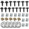 OTUAYAUTO Set di 35 clip di fissaggio per riparazione, 5 tipi di protezione del motore, compatibili con A3, VW Golf IV, Seat Leon Skoda, parafango di nylon e metallo, clip di fissaggio