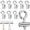 Yaunming 8 fermaporta per guide di supporto da 8-10 mm, accessorio per guida di supporto, in acciaio inox 304 con moschettone, kit di bloccaggio per campeggio per camper, roulotte, campervan, tenda da