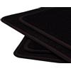 Mobil-Fan Set di tappetini in velluto per Ford S-Max MK1/I (2006-2015) in pelle nabuk nera, cucitura: rosso, 4 pezzi, su misura
