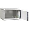 EFB 19" Wandgehäuse Flat Pack 12HE, Tiefe 450 mm, grau