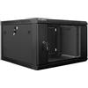 LANBERG armadio rack a parete 19" 6U/600X600 porta in vetro nero