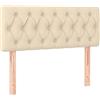 vidaXL Testiera Crema 90x7x78/88 cm Tessuto
