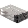 DELOCK Slim Bay Wechselrahmen 2 x2.5 U.2 NVMe SSD 5.25"