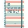 Dohe Agenda scolastica 2026-2027, da settembre a giugno, vista settimanale, formato A5 (15 x 21 cm), copertina rigida, rilegatura a spirale e chiusura con elastico, 2 pagine adesive, spagnolo e