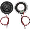 sourcing map 2 altoparlanti piccoli da 8 Ohm, 2 W, 36 mm di diametro, con guscio in metallo rotondo, con terminale da 100 mm, micro interno per DVD, EVD, mini altoparlante audio domestico