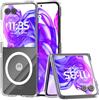 GIOPUEY Cover Magnetica per Motorola RAZR 70 Ultra, Compatibile con MagSafe, Alta Trasparenza Custodia, Materiale PC Rigido Case,Nessun Ingiallimento - Transparent