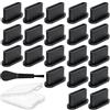wonkeken 20 custodie protettive in silicone antipolvere USB C con spazzola di pulizia, interfaccia di ricarica, spina antipolvere tipo C, adatte per iPhone 15/16 Google Samsung Galaxy Xiaomi Motorola