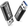deleyCON Adattatore USB C 10Gbps (2 Pezzi) Presa USB C a Connettore A - per iPhone 17/16/15, iPad, Galaxy S26/S25/S24/S23, A57, A56, A16, PC, Laptop, CarPlay, Caricatore