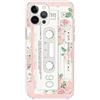 Mixroom - Cover Custodia Per iPhone 13 Mini In Silicone TPU Fantasia MUSICASSETTA VINTAGE FLOREALE 715