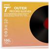 GPXIIZ Buste Vinili 45 Giri 7 Pollici Esterne, 100 x Custodia Vinile Trasparenti, Buste per Vinili pour 7 LP Dischi, Protezione Polipropilene Vinile Copertine Cover Outer