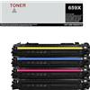 Genérico 659X / 659A Pack 4 Toner Multicolore Compatibile con HP W2010X W2011X W2012X W2013X