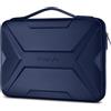MOSISO 15-16 Pollici Custodia Rigida Laptop,15,6 Pollici Custodie Impermeabile Antiurto Borsa Computer Compatibile con MacBook HP Dell,Geometrico Artistico EVA Carry Caso con Maniglia, Navy Blu