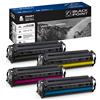 BLACK POINT Set di 4 Cartucce Toner per CB540A CB541A CB543A CB542A per HP Color Laserjet: CP1215 CP1515n CM1312nfi CM1312 - Certificato TÜV