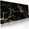 Surwin Tappetino per il Mouse, Grana di Pietra Marmo Tappetini Mouse Gaming Tappetino Mouse da Tavolo Confortevole Tappeti Mouse Base in Gomma Antiscivolo Mousepad (400x900mm,Oro + nero)