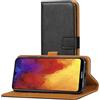 AICEK Cover Compatible Huawei Y6 2019, Portafoglio Custodia per Huawei Y6 2019 Case di Pelle Flip Cover Nero (6.09 Pollici)
