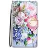 Nodigao per ZTE Blade A55 / A35 Cover a Libro Book Pelle PU Portafoglio Magnetica Custodia con Disegni Animale Motivo Antiurto Flip Silicone Bumper Case - Fiore