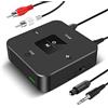 Giveet Ricevitore trasmettitore Bluetooth per TV a cuffie, adattatore Bluetooth 2 in 1 con controllo del volume, RCA ottico AUX per PC/auto/MP3/Home Theater, accoppia 2 dispositivi, 25 ore