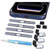 Dimdouda Tappi antipolvere USB C e altoparlante, per iPhone serie 17/16/15 e iPad Pro, set di pulizia con strumenti per la pulizia di porte di ricarica, altoparlanti, blu scuro