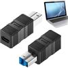 Pavsicgn Adattatore USB A B - Adattatore USB B 3.0,Connettore Plug & Play Trasferimento Dati Ad Alta Velocità per Tablet Scanner PC Portatili