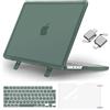 MOSISO Custodia Compatibile con MacBook Pro 14 Cover 2025-2021 M5 A3434 M4 A3112 A3185 A3401 M3 A2918 A2992 M2 A2779 M1 A2442,Case Servizio Pesante Staffa&Copritastiera&Pellicola&Tipo C,Verde Smeraldo