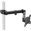 PUTORSEN Braccio singolo per monitor da 17-32 per supporto da scrivania, braccio per monitor completamente regolabile per 1 schermo, carico massimo 19,8 bs, VESA 75 x 75 mm e 100 x 100 mm, nero