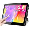 Magedok Monitor touch da 8,9 pollici con supporto, 1920 x 1200, 16:10, 450 nits, collegamento ottico, porta HDMI/USB-C, mini display per laptop Mini PC (1920 x 1200, 9 Pollici)
