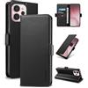 Yunubeyii Cover Libro per Oppo Reno15 F/FS,Nero | Blocco RFID,Luxury PU Pelle,Portafoglio,Card Holder,Magnetic Phone Custodia,Kickstand,Protettiva,Antiurto