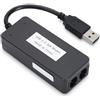 ASHATA Hardware esterno, USB 56 K, fax esterno, modem dati, due porte RJ11, supporta ID chiamante, computer, laptop, modem fax per per Linux