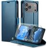 FERLAN Cover per Samsung Galaxy S26 Plus+ 2 Pezzi Vetro Temperato,Antifurto,supporta ricarica wireless,in pelle multifunzione,chiusura magnetica con chiusura anti-urto,blu
