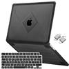 MOSISO Cover Compatibile con MacBook Air 15 Custodia M4 M3 M2 2025 2024 2023 A3241 A3114 A2941,Cover per Macbook Air 15 Pollici M4 M3 M2 Case Anti-Crepa Pesante Paraurti TPU&Copritastiera&Tipo C, Nero