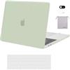 MOSISO Custodia Compatibile con MacBook PRO 13 Pollici Cover M2 M1 A2338 A2289 A2251 A2159 A1989 A1706 A1708,Plastica Custodia Rigida&Tastiera Cover&Webcam Coperchio&Borsa Portaoggetti,Salvia Verde