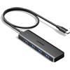 UGREEN Hub USB C con 4 Porte USB 3.0 Sdoppiatore Adattatore Multiporta Alta velocità 5Gbps Compatibile con MacBook PRO Air iMac Surface XPS PC Laptop Disco Rigido Tastiera PS5 (60cm)