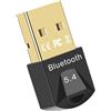 iLamvie Adattatore Bluetooth 5.4 USB per PC Chiavetta per PC, Adattatore Bluetooth, Plug-and-Play, Desktop, Laptop Compatibile con Windows 11/10/8.1/7