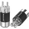 Monosaudio E109R/F109R 99,99% puro rame Dirigent, superficie rodiata, 16 A, 250 V, versione EU, cavo di alimentazione HiFi, spina Schuko (coppia)