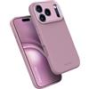 DECODED Custodia in Silicone per iPhone 17, Premium Soft-Touch, Rivestimento Antibatterico, Compatibile con MagSafe, Protezione da Cadute, Resistente ai Graffi, Bottoni in Metallo, Rosa