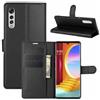 Betterfon | LG Velvet 5G Custodia a portafoglio con chiusura magnetica e scomparti per carte di credito per LG Velvet 5G, nero